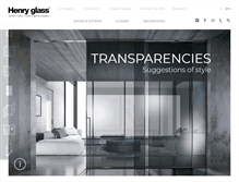 Tablet Screenshot of henryglassdoors.com